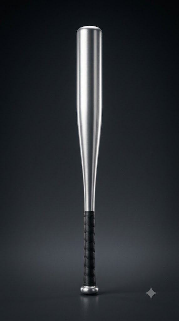 Custom engraved silver aluminium bat preview